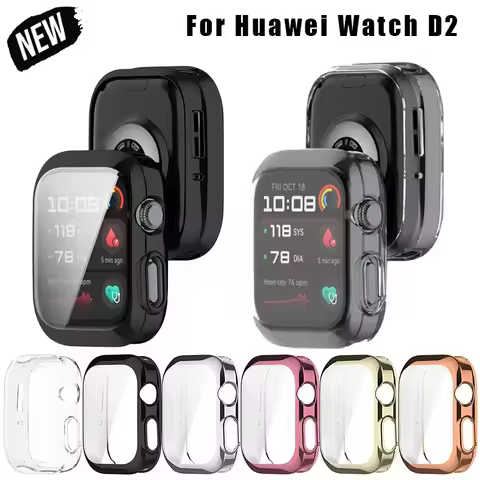 Case for Huawei Watch D2 Screen Protector Case Soft TPU All-Around Protective Bumper Cover Accessori