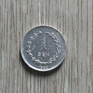 Koin 1 Sen Soekarno / Sukarno Kepulauan Riau Tahun 1962 Langka