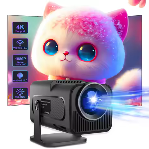 Magcubic 390ANSI HY320 Android11 4K HD Projector WiFi6 Allwinner H713 BT5.0 1920*1080P Outdoor porta