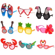 Luau Party Sunglasses - 9 Pairs Funny Hawaiian Glasses, Tropical Fancy Dress Props, Fun Summer Kids