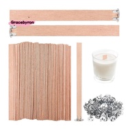120Pcs Thick Wooden Candle Wicks, 5.1x0.5 Inch Natural Smokeless Wood Wicks for Candle Making