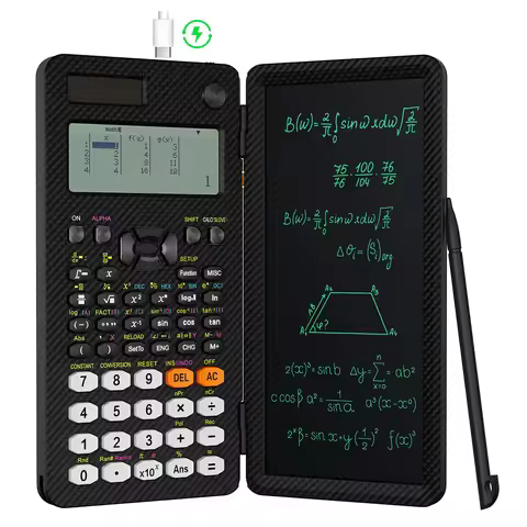 991EX Rechargeable Scientific Calculator with Writing Tablet and Pen 417 Functions for Students and 