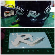 Cutting Sticker RX7 RR5 White Arai
