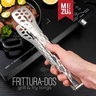 MIZU FRITTURA-DOS Grill & Fry Food Tongs Stainless Steel Food Tongs BBQ Fried Food Tongs Bread Tongs