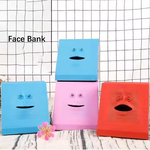 1 face eating coin, money safe sensor, coin box, money saving creative safe, children's gift