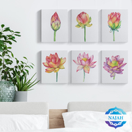 Canvas Painting Lotus Flower Lotus Flower Lotus Decoration Decoration Decoration 20x25cm - LT20s