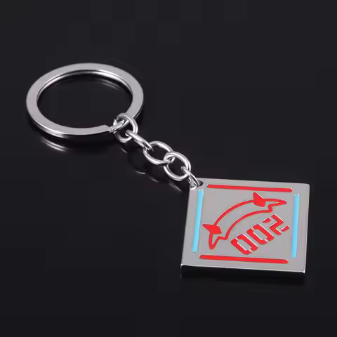 Anime DARLING in the FRANXX 02 Keychain Driver ZERO TWO 002 Red Devil Horn Metal Pendant Car Keyring