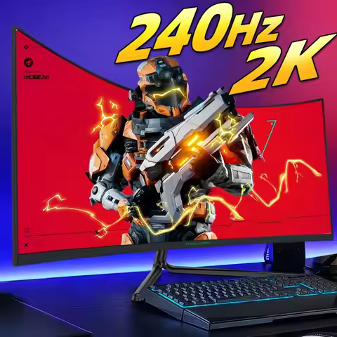 TITAN ARMY 32 Inch 1500R Curved Gaming Monitor 2K 240Hz FastVA Screen HDR400 for Computer