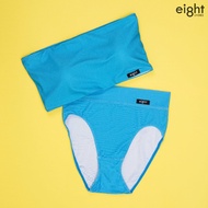 Ei8ht UNDIES || Women's UNDERWEAR SET / WOMEN'S SWIMWEAR TUBE TOP TUBE SHIRT HIGH WAIST PANTS TEAL B