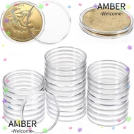 AMBER Acrylic Coin Capsule, Plastic  Coinning Capsules, Coins Storage Coin  Home