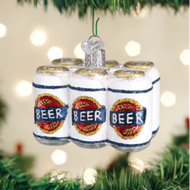 美國 復古美式 口吹玻璃手繪聖誕掛飾 一手啤酒