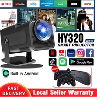 【5 Years Warranty】Portable Projector HY320/HY300 Android 11 1080P 4K Projector Dual Band WiFi Mini P
