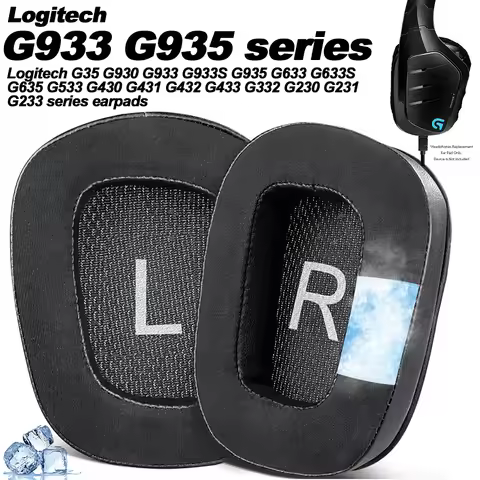 Earpads Compatible For Logitech G35 G930 G933 G933S G935 G633 G633S G635 G533 Memory foam Ear Pads C