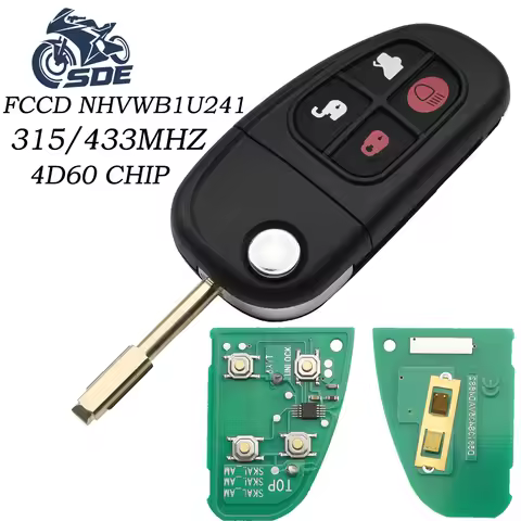 SDE Car Remote Key For Jaguar X S Type 1999-2009 XJ XJR XJ8 315/434 Mhz 4D60 Chip Auto Smart Control