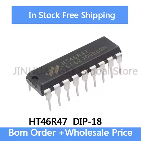 10PCS HT46R47 DIP-18 Through-Hole Microcontroller for Induction Cooker MCU Chip IC In Stock Wholesal