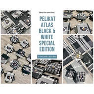 KAIN PELIKAT ATLAS BLACK AND WHITE SPECIAL EDITION
