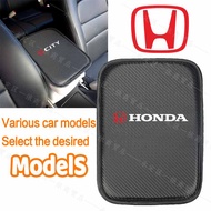 Car Armrest Cushion Dust-Proof Cushion For Honda City Jazz Beat Civic Hrv Crv Vario Accord Fit Freed Carbon Fiber Cover Accessories