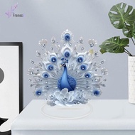 [freneci] Creative Acrylic Desktop Plaque Funky Peacock Desk Ornament Luxury House Decoration for Be