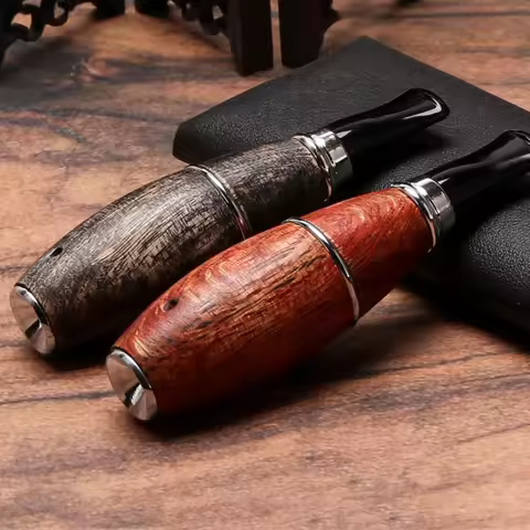 Natural Wood 9mm Smoking Pipe Handheld Comfortable Travel Users Vintage Premium