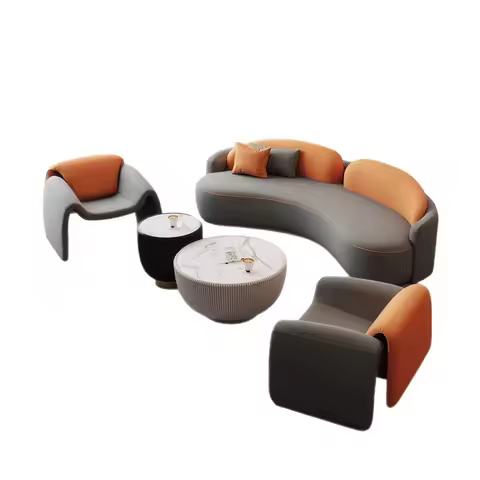 Reception Sofa Hotel Lobby Office Reception Negotiation Leisure Sofa Combination Arc