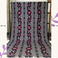 Batik Tenun Troso Halusan tenunan jepara motif kembang bunga mawar merah abu kain bahan sarimnit etn