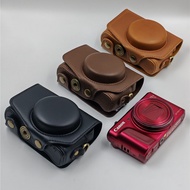 PU Leather Camera Bag For Canon SX740 HS SX730 SX730HS SX720 SX720HS Full Body Cover With Strap