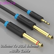 CABEZA 3.5mm To Dual 6.5mm Audio Cable, Y Splitte 2 in 1 3.5mm To 6.5mm Audio Splitter Cable, Conver