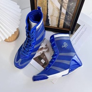 Box Boxing Shoes Men Women High-Top Sanda Shoes Training Wrestling Shoes Wrestling Boots Long Boots 