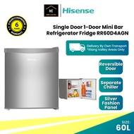 Hisense 60L Single Door 1-Door Mini Bar Refrigerator Fridge RR60D4AGN Peti Sejuk Peti Ais 冰箱 Hisense Fridge Small Fridge