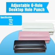 Adjustable Desktop Puncher for A4 A5 A6 B7 6-Hole Puncher in DIY Making Diary/Planner