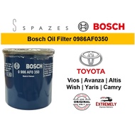 BOSCH OIL FILTER Toyota Vios Oil Filter Toyota Altis, Wish (0986AF0350) Toyota Oil Filter YZZE1