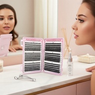 Fluffy D Curl Cluster Lashes, Wispy Natural Look 30D-100D, 8-16mm DIY Eyelash Extensions for Volume 