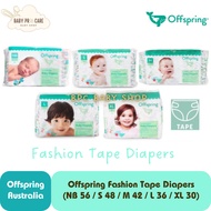 Offspring Fashion Tape Diapers (S 48/ M 42/ L 36/ XL 30)