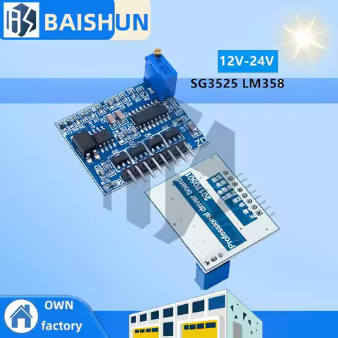 SG3525 LM358 Inverter Driver Board, 12V–24V 1A Adjustable-Frequency Preamp Module