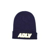 ADLV Navy Yellow Font Beanie Authentic Acme De La Vie Beanie Hat/ Original Oldbiru