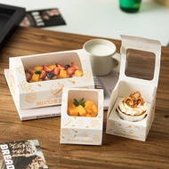 Egg Tart Box Paper Cup Packaging Box Disposable Single Grain Two Portuguese Egg Tart Box Household C