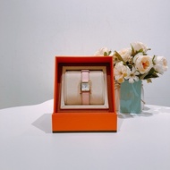 TW4375 Hermes 愛馬仕 H手錶Swift Heure H 21mm Watch Rose Sakura x GHW