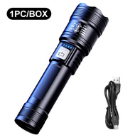 Ultra Strong Light Long-Range Rechargeable Flashlight for Outdoor Patrol Spotlight Zoom Aurora Canno