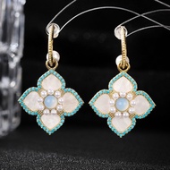 Discount 520 Huaxiangrong Chinese Style Earrings Earrings Medieval Pearls vintage Flower Country