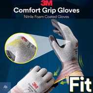 3M comfortable anti-slip and wear-resistant gloves Industrial work Labor nitrile coated palm dip rubber labor protection gloves breathable Fit