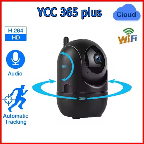 Ycc365 Plus Ip WiFi Camera Video Surveillance HD 1080P Cloud Wireless Automatic Tracking Infrared Su