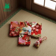 [Kesoto] Doll set with matching bag, BJD doll outfit with Red Female Kimono 3-pc