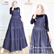 Anora overall jeans by Amber overall jeans jumbo ld 104 overall denim panjang gamis kodok wanita