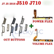 J510 J710 Power Volume Button  Flex For Samsung Galaxy J5 J7 2016 Buttons Power Switch Flex Cable