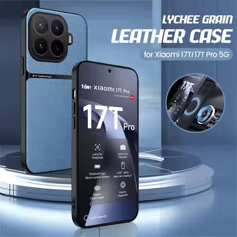 for Xiaomi 17T Pro 5G Case Magnetic Lychee Pattern Leather Phone Cover on Xaomi Xiami Xiomi 17TPro 1