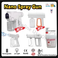[READY STOCK]New Wireless Nano Spray Gun/K5 /K6x Gun Blue Light Nano Steam Atomizing fogg Disinfection Spray