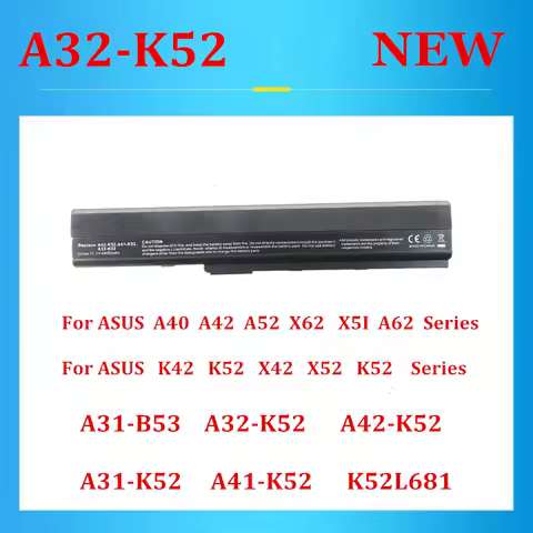 A32-K52 Laptop Battery for For ASUS 70-NXM1B2200Z A31-B53 A32-K52 A42-K52 90-NYX1B1000Y A31-K52 A41-