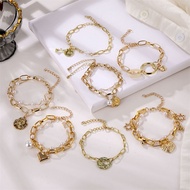Korean Vintage Pearl celet set For lower Pearl Bangles celet 2020 Charms Fashion Couple Jewelry