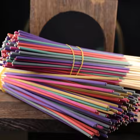 AromaBliss 20/50/100 Count Mixed Color Aromatherapy Incense Sticks, Assorted Scents for Purifying, H