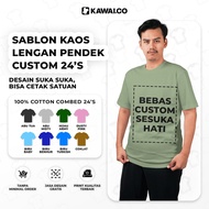 Kawai.co - Custom 24s T-shirts, A3+ Screen Printing, Single Logo, Short Sleeves, Cotton Combed, Name